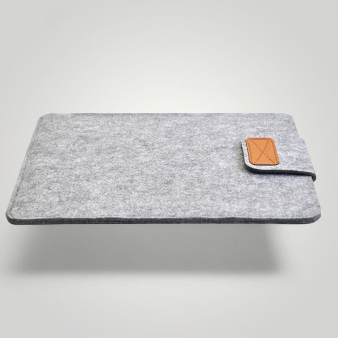 Pochette Ordinateur en Cuir pour Femme Chic | 15 pouces Gris Clair / 15"