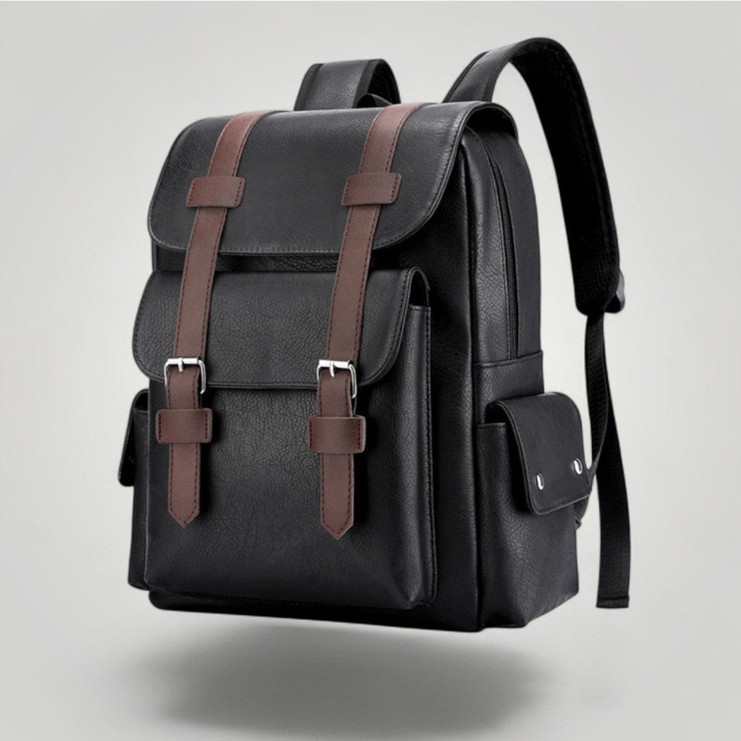 Sac à dos femme pour ordinateur portable en cuir Noir