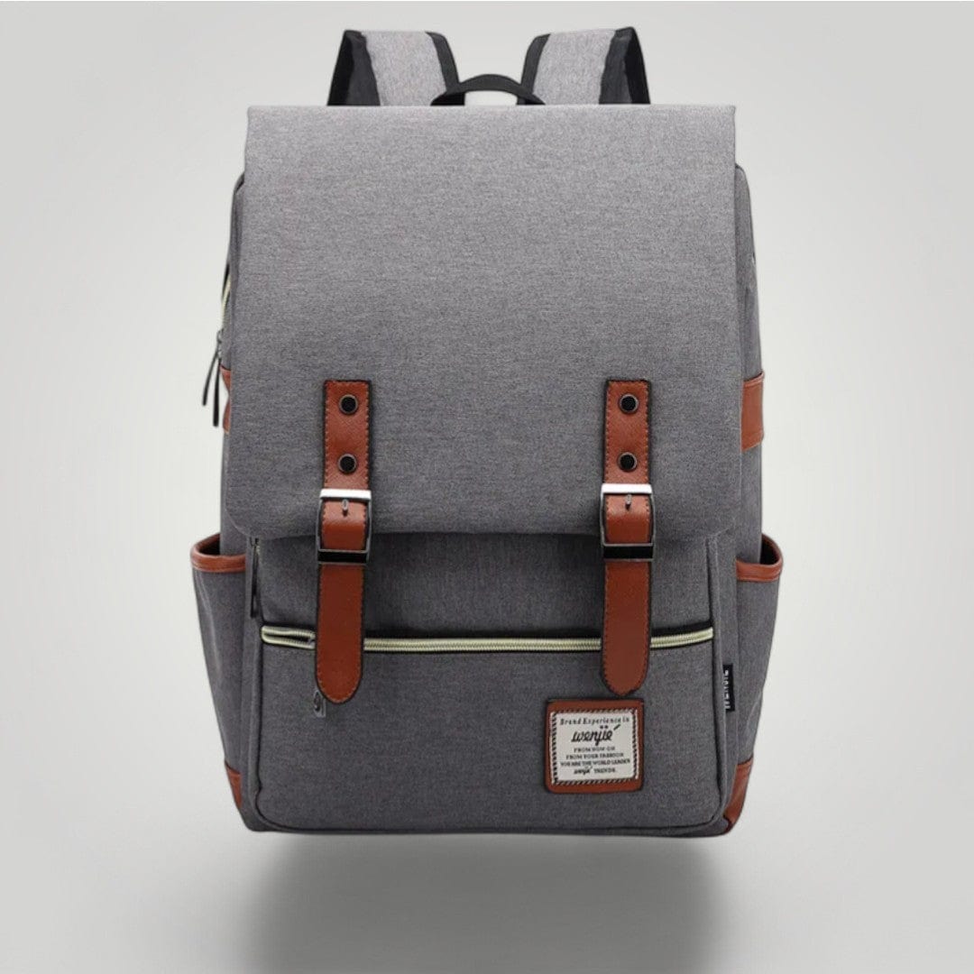 Sac à Dos Ordinateur Femme Vintage 16 pouces Gris