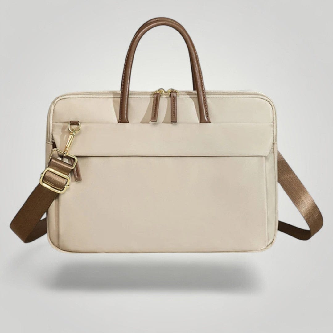 Sacoche Ordinateur de Luxe pour Femme | 16 pouces Crème / 16"