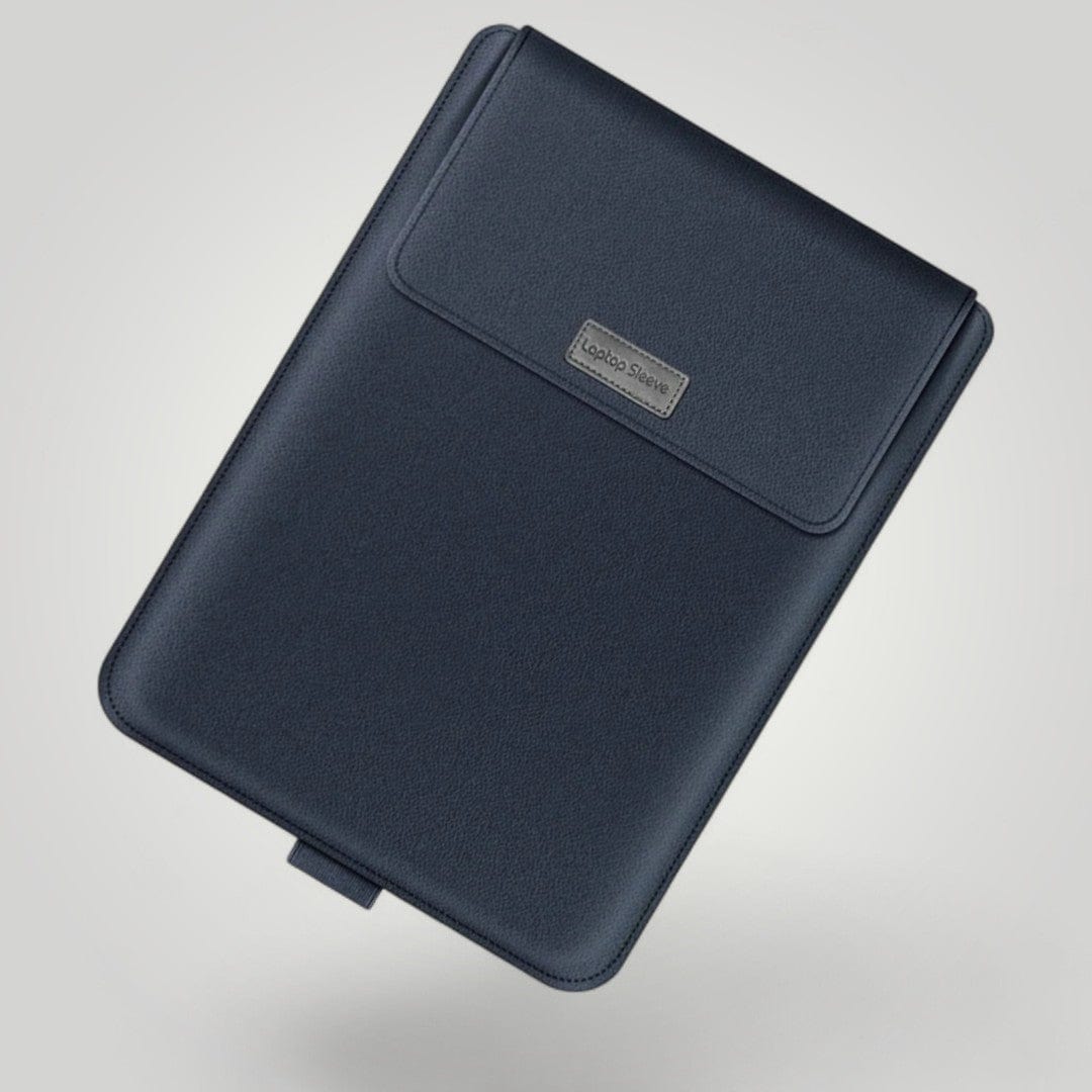 Pochette Ordinateur Cuir Femme | 15 pouces Bleu Marine / 15"