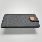 Pochette Ordinateur en Cuir pour Femme Chic | 15 pouces Gris / 15"