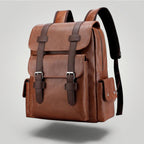 Sac à dos femme pour ordinateur portable en cuir Marron