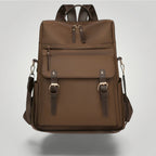 Sac à dos femme pour ordinateur portable en nylon Café