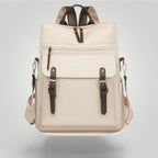 Sac à dos femme pour ordinateur portable en nylon Crème