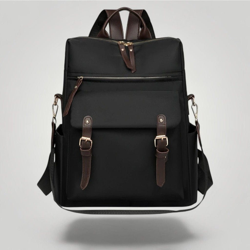 Sac à dos femme pour ordinateur portable en nylon Noir