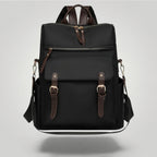 Sac à dos femme pour ordinateur portable en nylon Noir