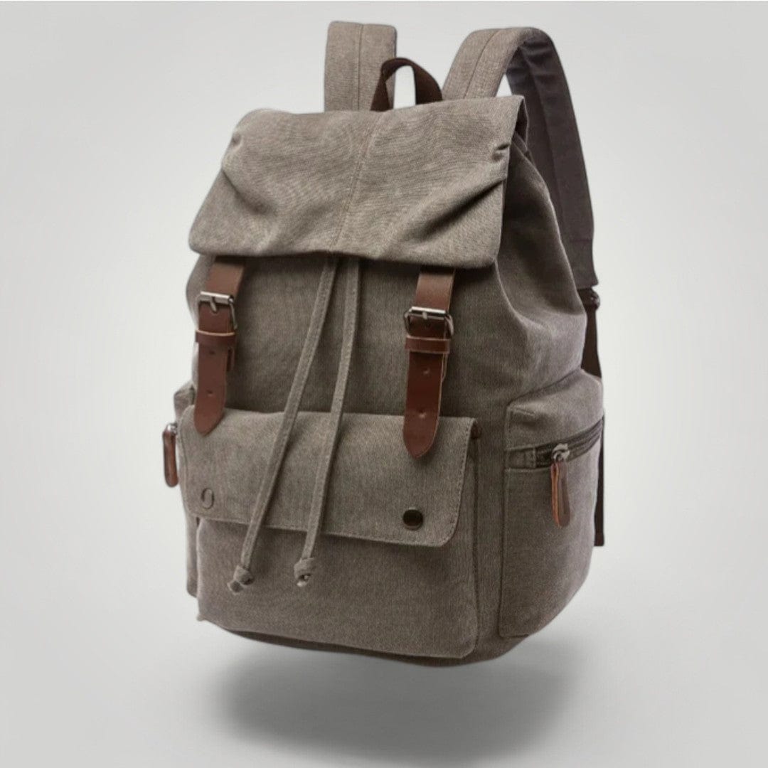 Sac à dos femme pour ordinateur portable vintage Gris