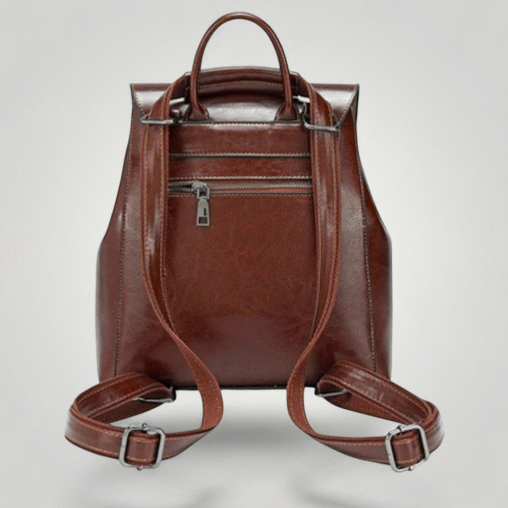 Sac à Dos Ordinateur en Cuir pour Femme 12 pouces