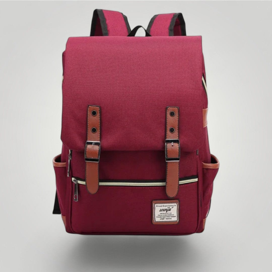 Sac à Dos Ordinateur Femme Vintage 14 pouces Bordeaux