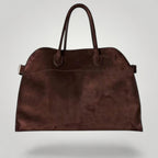 Sac Business Femme Ordinateur en Daim Café