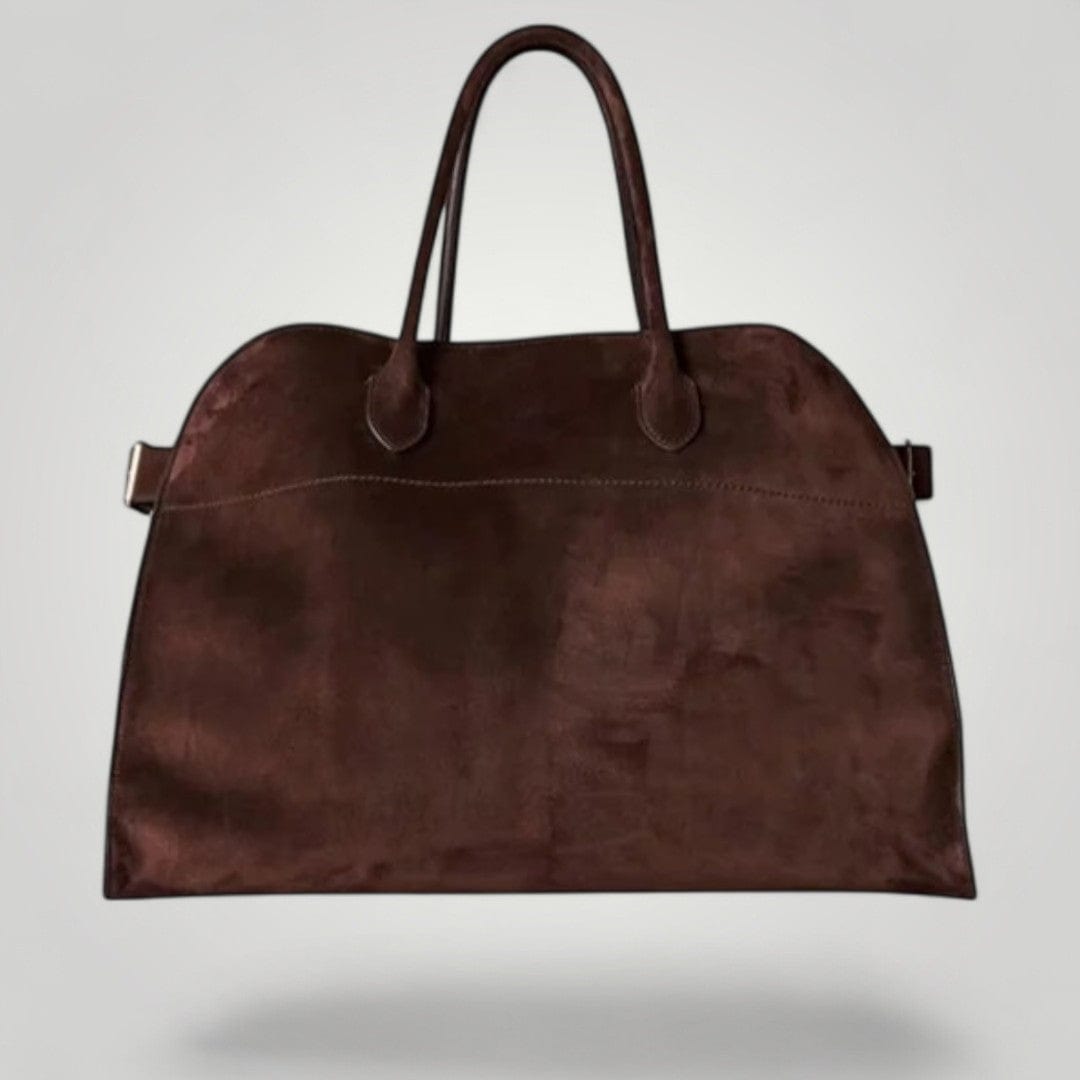 Sac Business Femme Ordinateur en Daim Café