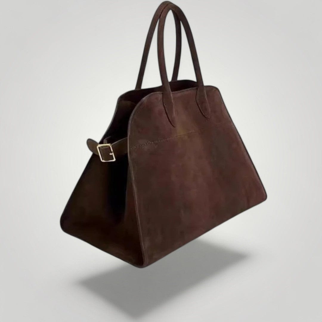 Sac Business Femme Ordinateur en Daim Café