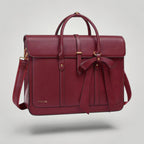 Sac Ordinateur 14 pouces pour Femme en Cuir Bordeaux / 14"