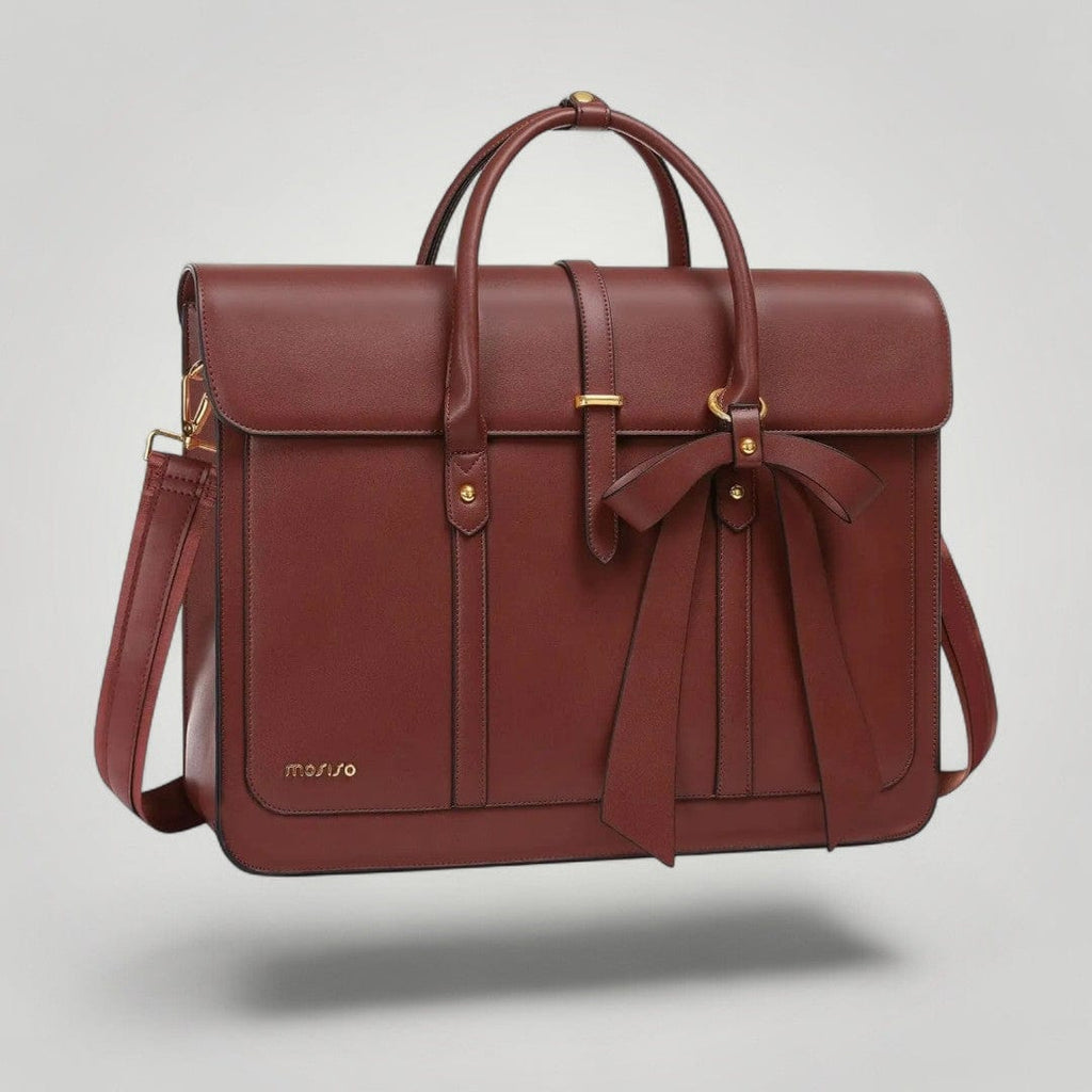 Sac Ordinateur 14 pouces pour Femme en Cuir Marron / 14"
