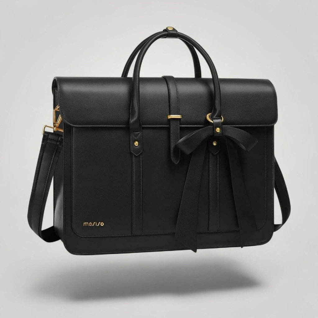 Sac Ordinateur 16 pouces pour Femme en Cuir Noir / 16"