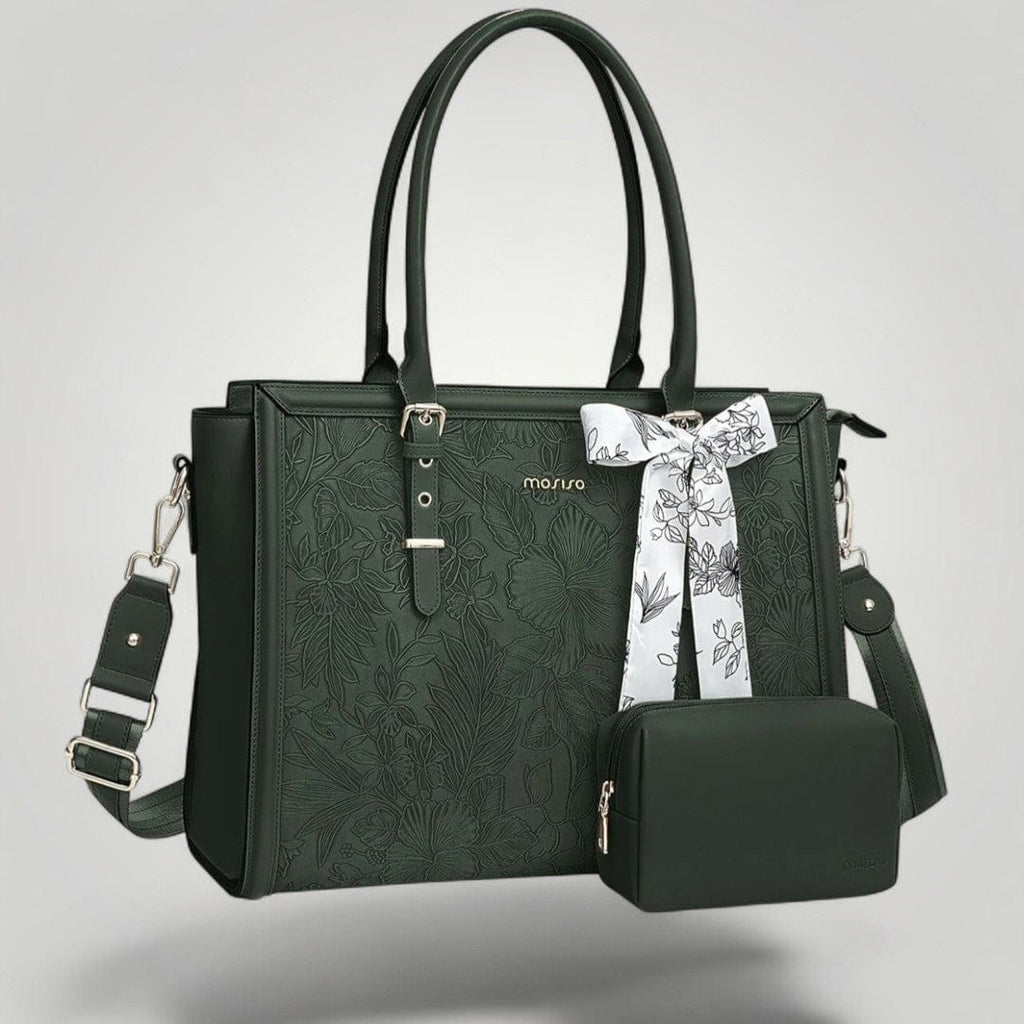  Sac Ordinateur Chic 17 pouces pour Femme Vert Émeraude / 17"