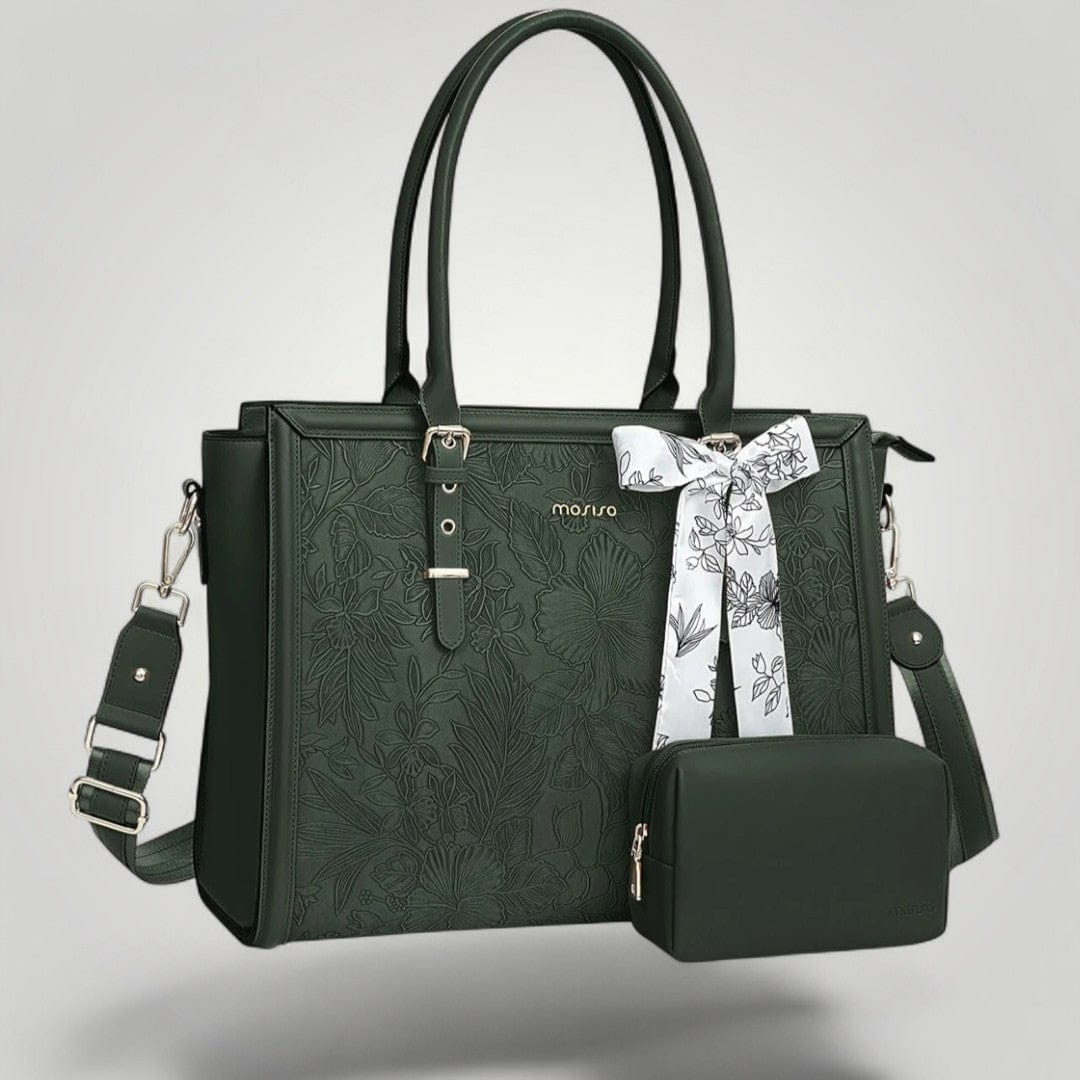 Sac Ordinateur Chic 17 pouces pour Femme Vert Émeraude / 17"