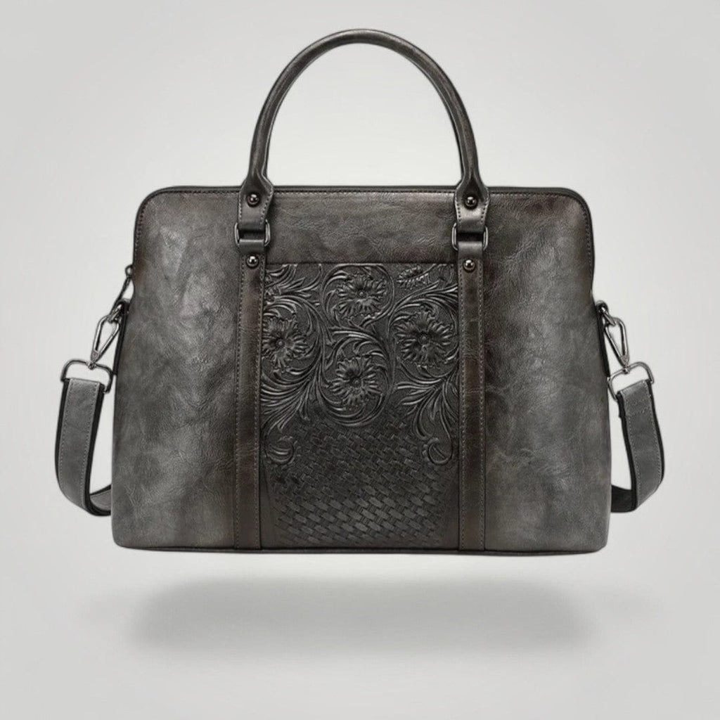 Sac Ordinateur Femme Élégante Gris