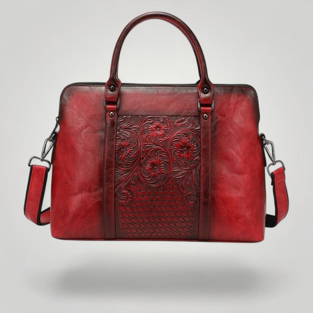 Sac Ordinateur Femme Élégante Rouge