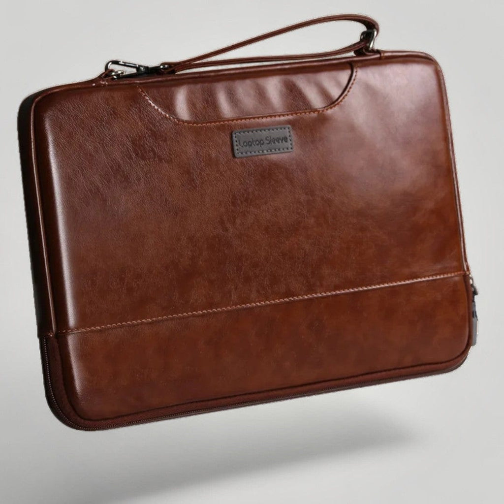 Sacoche Ordinateur Portable Femme en Cuir Végan | 15.6 pouces Marron / 15-15.6"